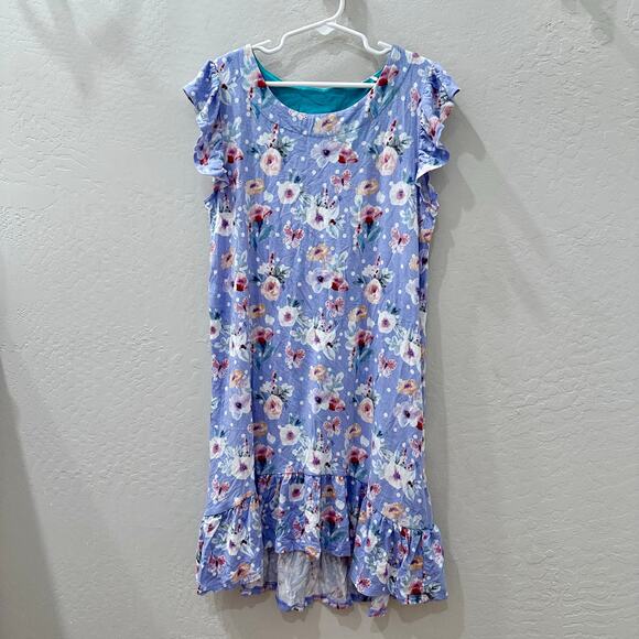 Posh Peanut Samantha Basic Ruffled Capsleeve Hi Low Dress - Picture 1 of 6